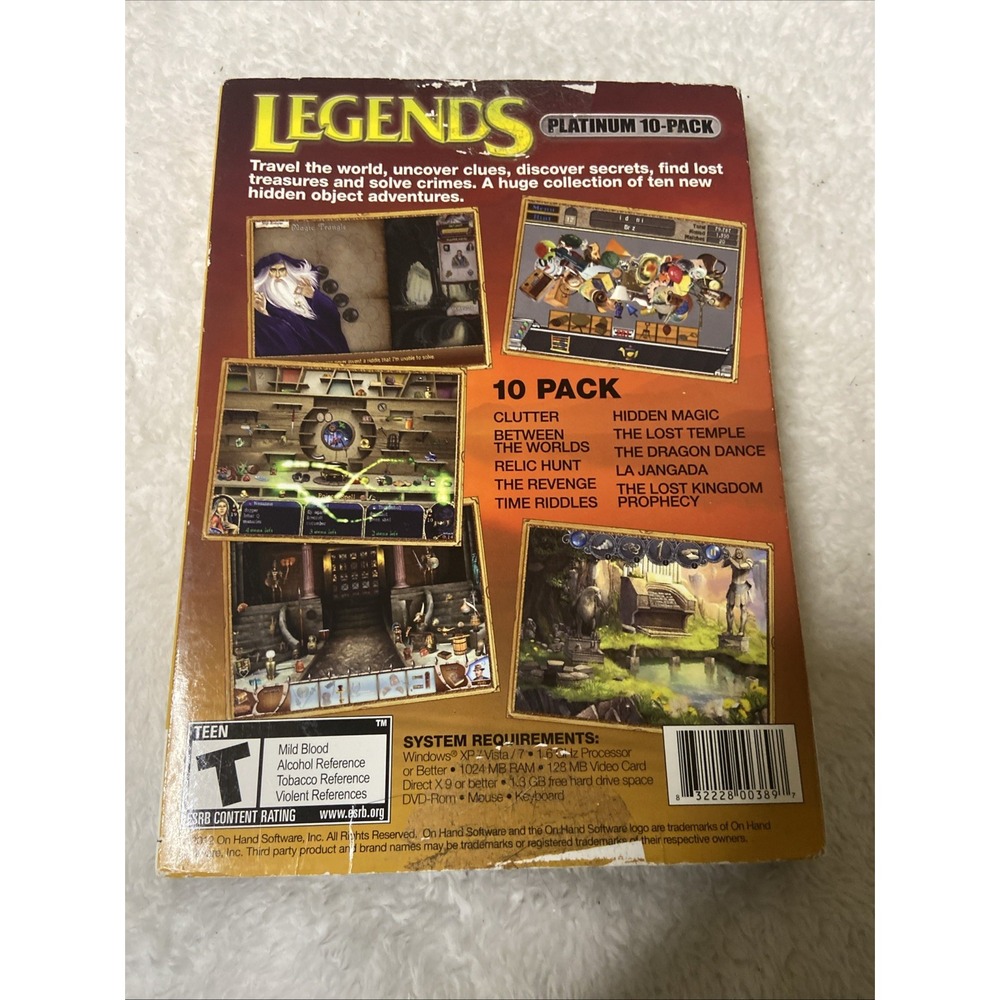 Legends Platinum PC CD ROM 10 Pack Clutter‎ Hidden Magic The Dragon Dance - Picture 2 of 7